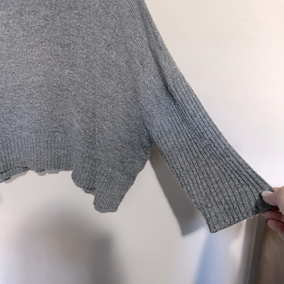 World Market Ribbed Knit Funnel Neck Boxy Sweater - Picture 3 of 6